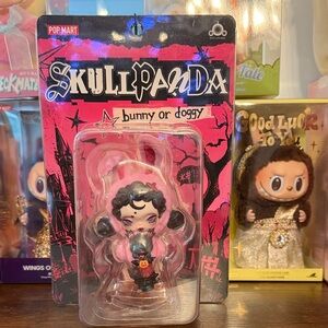 Skullpanda Bunny or Doggy Action Figure - Pink and Black